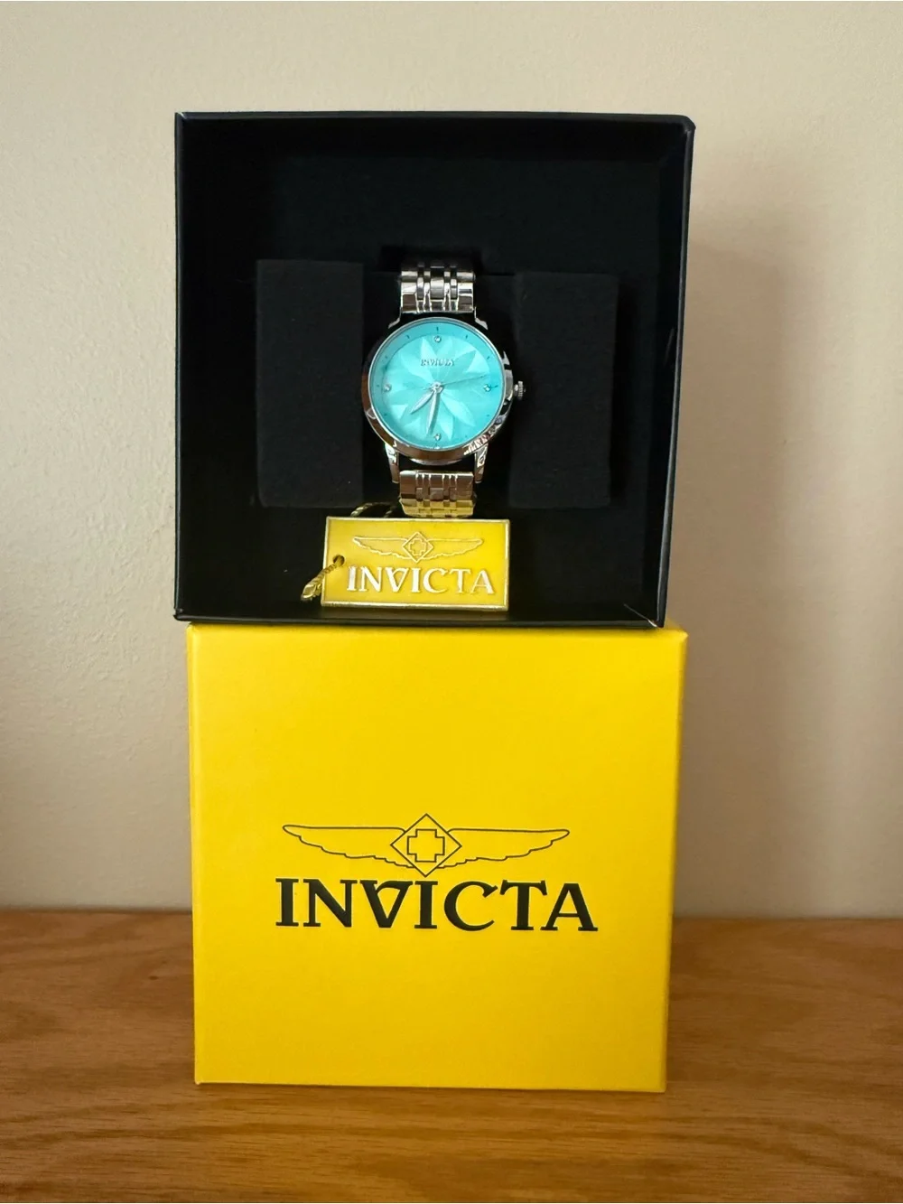 Invicta Women’s Quartz Watch – Aqua Blue Textured Dial | Stainless Steel - Picture 2 of 3
